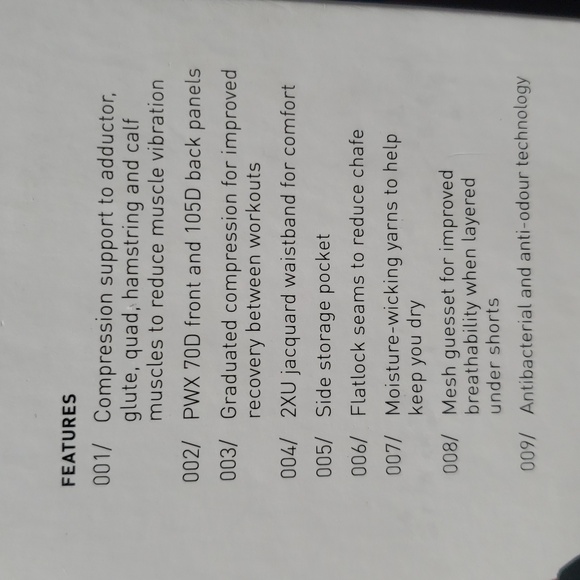 2XU MEN'S MOTION COMPRESSION TIGHTS, COLOR: BLACK/NERO, ORIGINALLY $89.95 - Picture 8 of 9